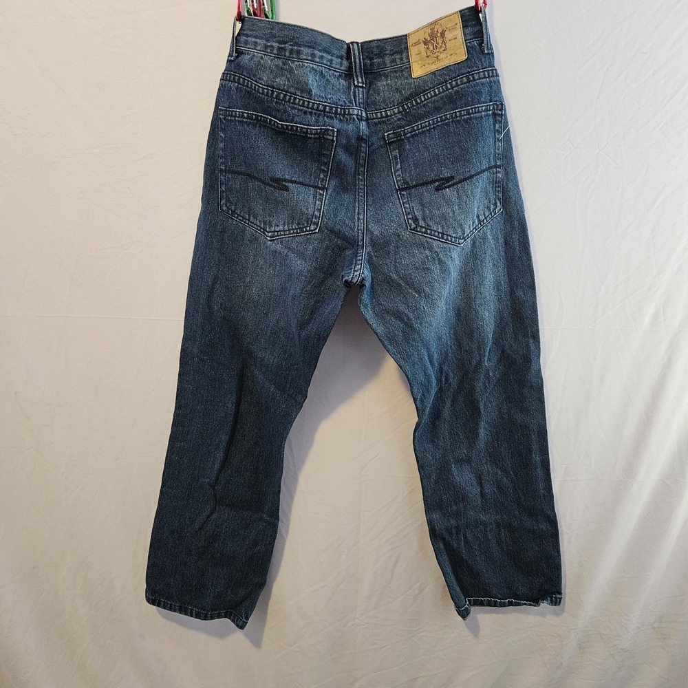 Beyond The Limit Y2K Denim Jeans Distressed Wash Mens Black